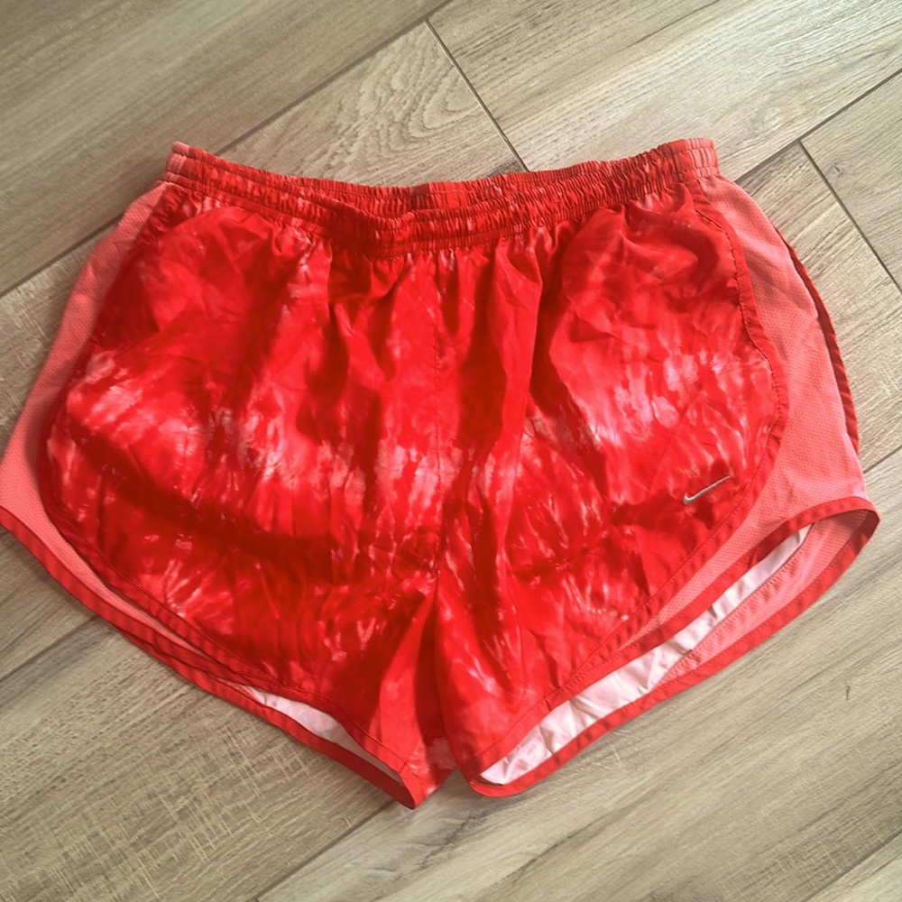 Red/pink Nike dri fit athletic shorts